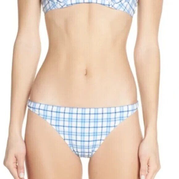 Tory Burch Other - TORY BURCH NEW $98 XL Blue Check in Plaid Hipster Bikini Bottom